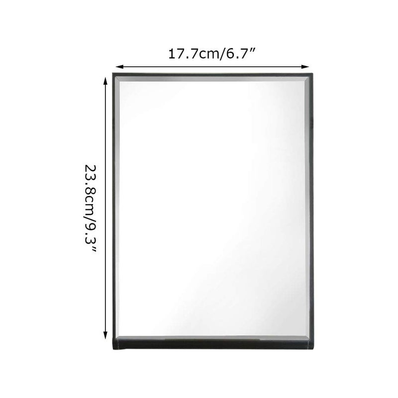 ZBEIVAN 10x7 Inches Portable Folding Makeup Mirror with Cosmetic Desktop Standing for Travel, Vanity Table, Room Decor, Beauty Gifts, Black - Image 2